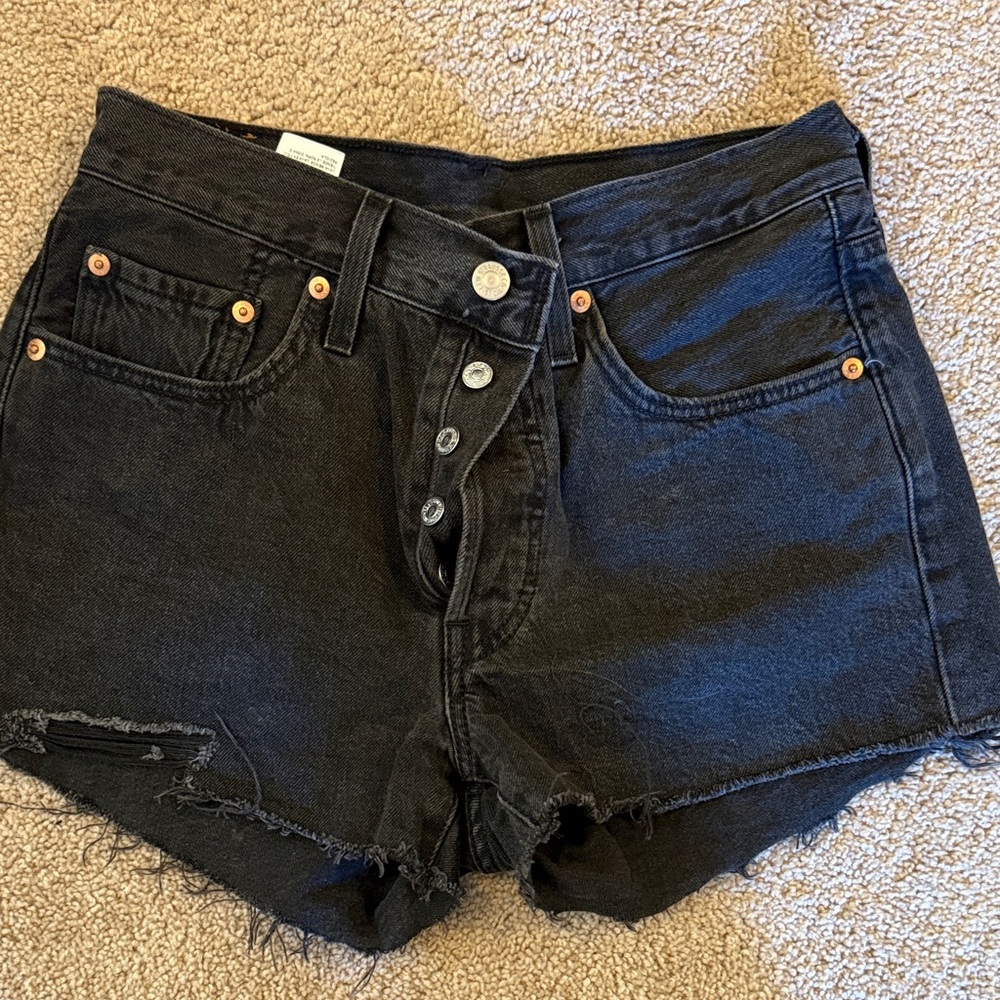 Levi’s 501 High-Waist Black Denim Women's Cutoff Shorts